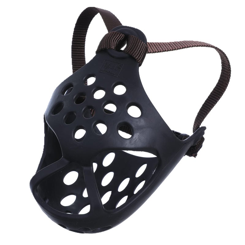 JYHY Short Snout Dog Muzzles,Soft Silicone Adjustable Breathable Bulldog Muzzle for Biting Chewing Barking Training,Ideal for Flat-Faced Dogs (Medium/13-15"(Pack of 1), Black) - Image 2